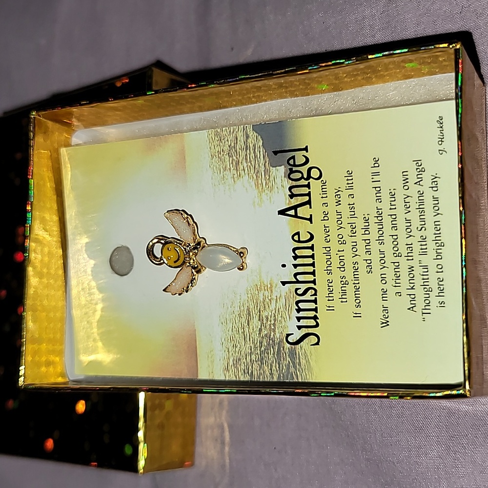 Sunshine Angel Pin with Gift Box